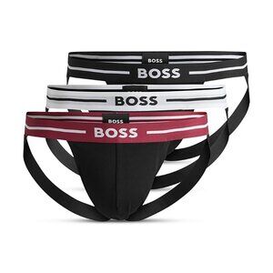 Boss Hugo Boss Men's Boss Hugo Bold Cotton Stretch Jockstraps - 3 Pack, Black